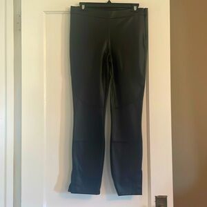 David Lerner, black faux leather pants, size medium